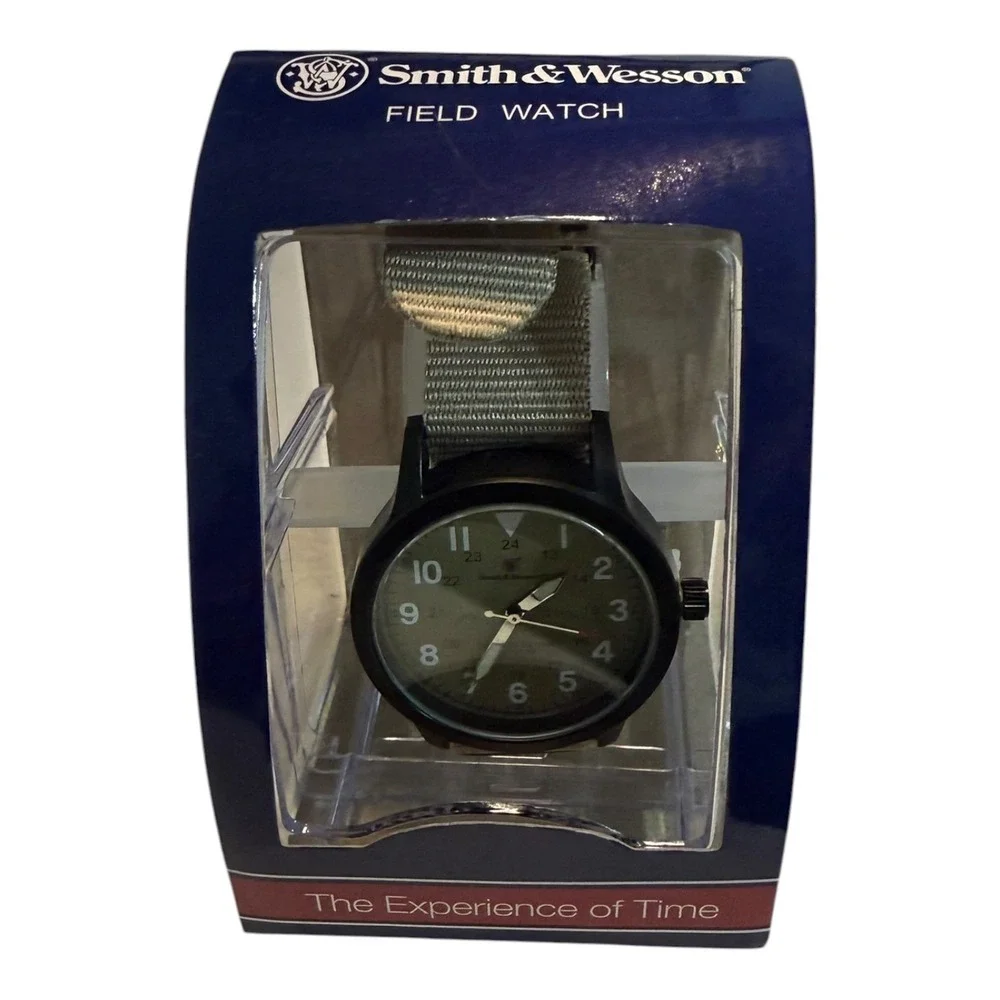 Smith & Wesson Field Watch Mens Tan Dial Nylon Strap Tactical Military SWW-1464